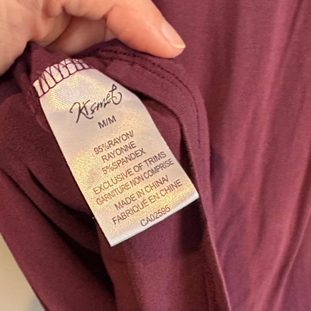 ๐ฅ2/$33๐ฅ Kismet Lace-Up Short Mesh Sleeve Top - Maroon Colour - Picture 9 of 9